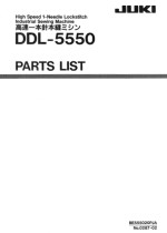 Juki DDL5550 Parts Book