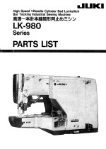 JUKI LK980 Bartack Parts Book