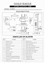 GOLD EAGLE DL85 Iron Parts List